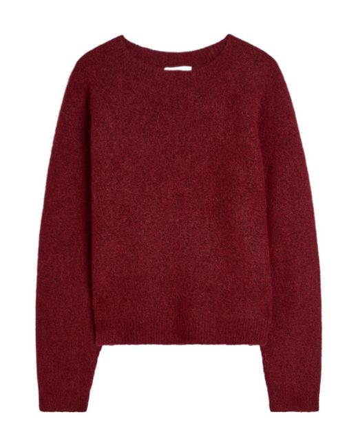 Vince Red Brushed Alpaca-Blend Jumper
