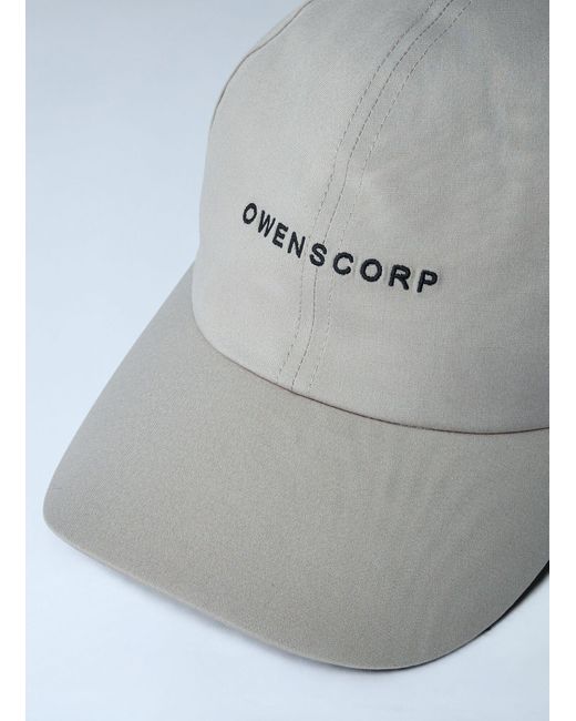 Rick Owens Gray Logo Embroidered Baseball Cap for men