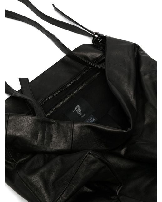Yohji Yamamoto Black Leather Shoulder Bag