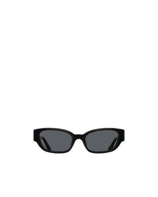 Magda Butrym White Crystal Embellished Sunglasses