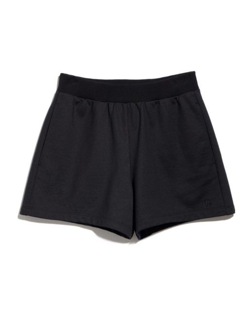 Gucci Black Cotton Silk Jersey Shorts With Embroidery
