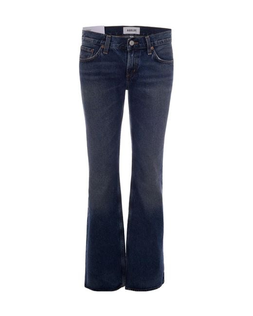 Agolde Blue Low-Rise Jeans