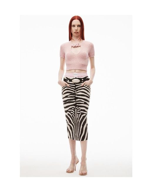 Alexander Wang Pink Short-Sleeved Knitted Pullover
