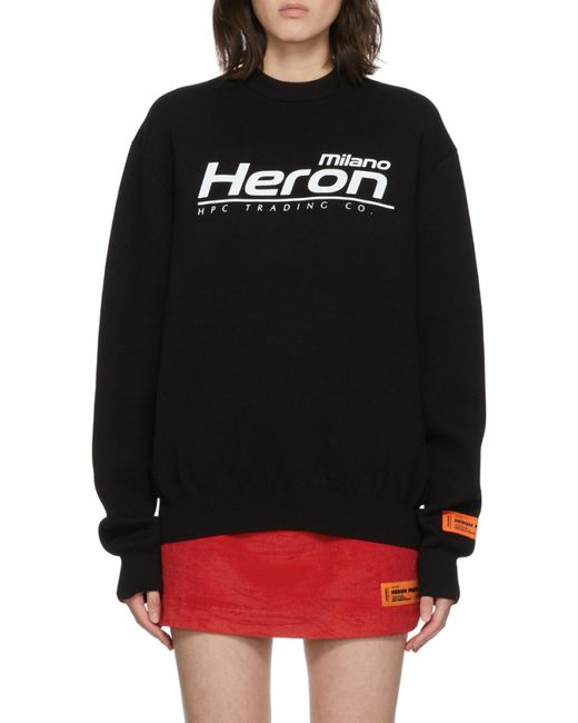 Heron Preston Black Logo Print Sweatshirt for men