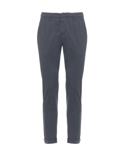 Dondup Blue Slim Chino Pants for men