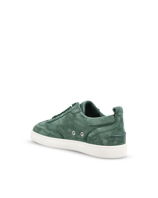Christian Louboutin Green Round Toe Lace-Up Sneakers for men