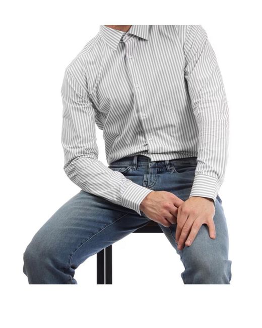 Boss Gray Oxford Shirt for men
