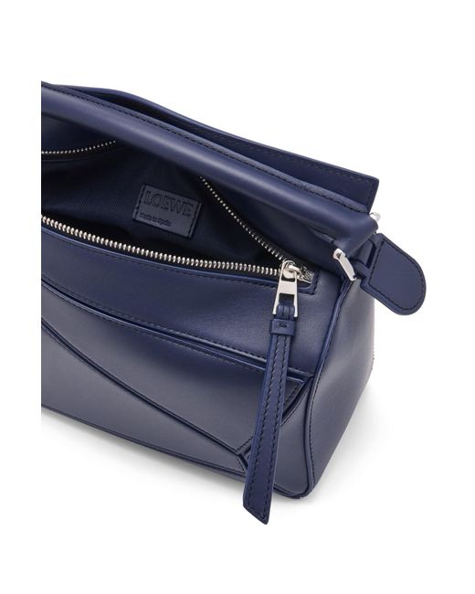Loewe Blue Anagram Embossed Small Puzzle Bag