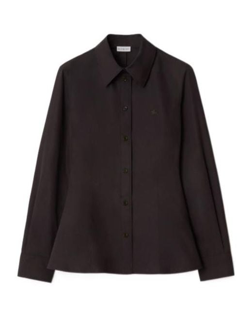 Burberry Black Slim Fit Cotton Poplin Shirt