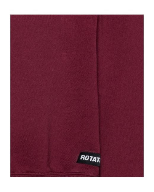ROTATE BIRGER CHRISTENSEN Red Terry Back Cropped Hoodie