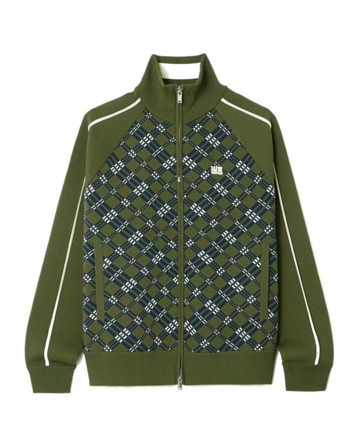 Wales Bonner Green Embroidered Stripes Jacquard-Knit Track Jacket