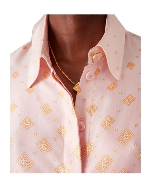 Casablanca Pink Monogram Jarquard Shirt
