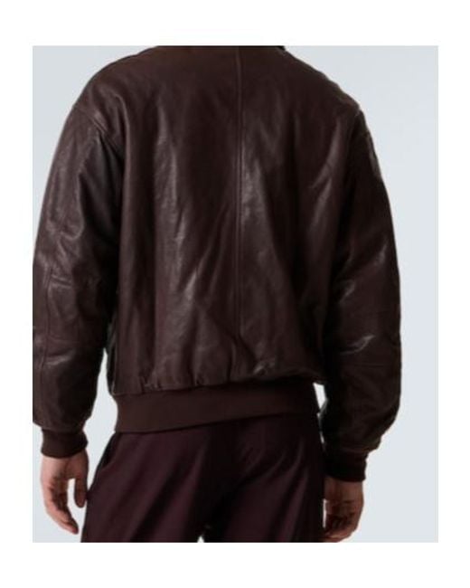 Calvin Klein Brown Johnson Leather Blouson for men