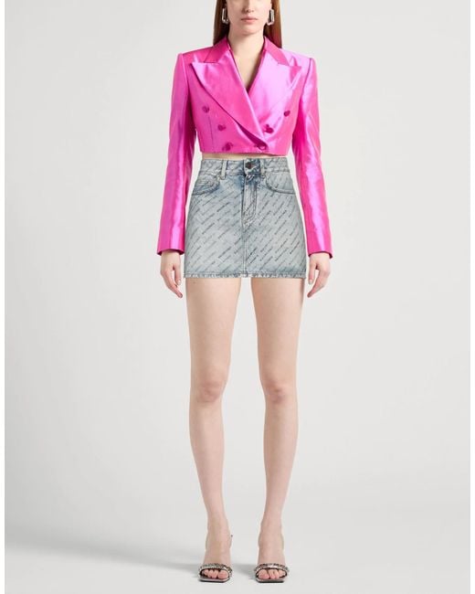 Balenciaga Blue Medium Denim A-Line Skirt
