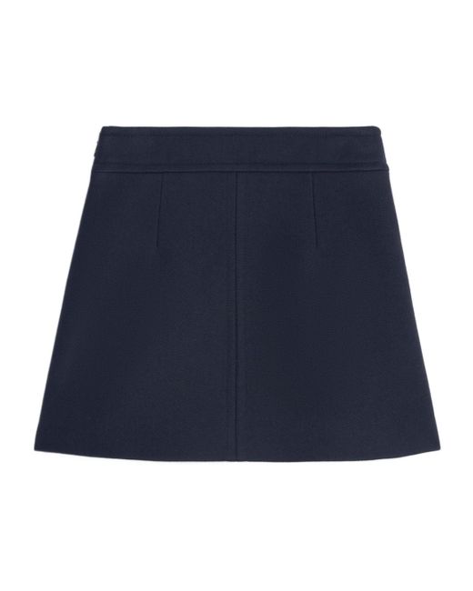 Céline Blue Trapeze Mini Skirt