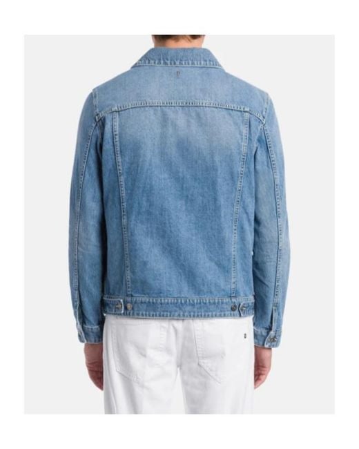 Dondup Blue Long-Sleeve Denim Jacket for men