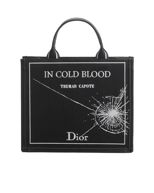 Dior Black Medium Book Tote With Strap for men