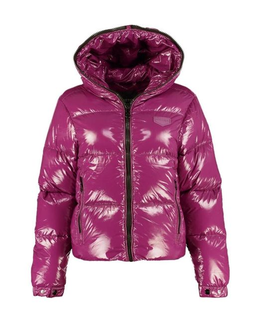 Duvetica Purple Zippered Quilted Down Jacket