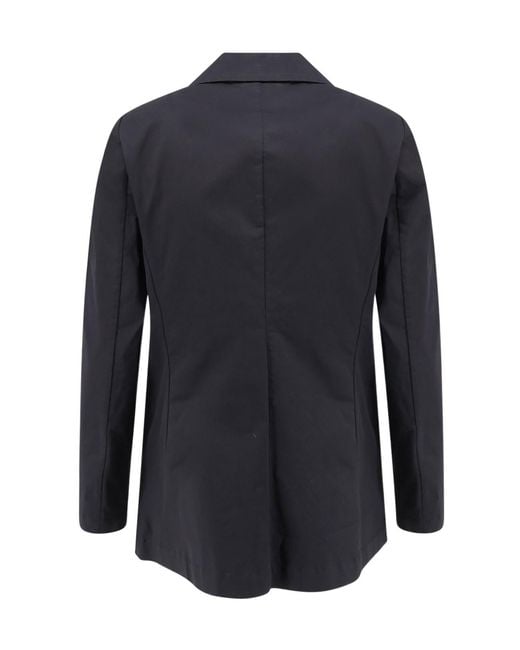 Aspesi Blue Single-Breasted Wide-Leg Suit