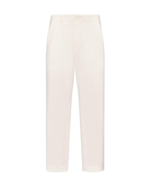Dior White Cd Heart Embroidered Pants for men