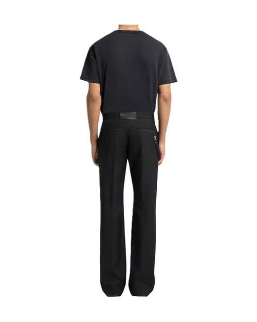 Courreges Black Logo-Print Stonewashed T-Shirt for men