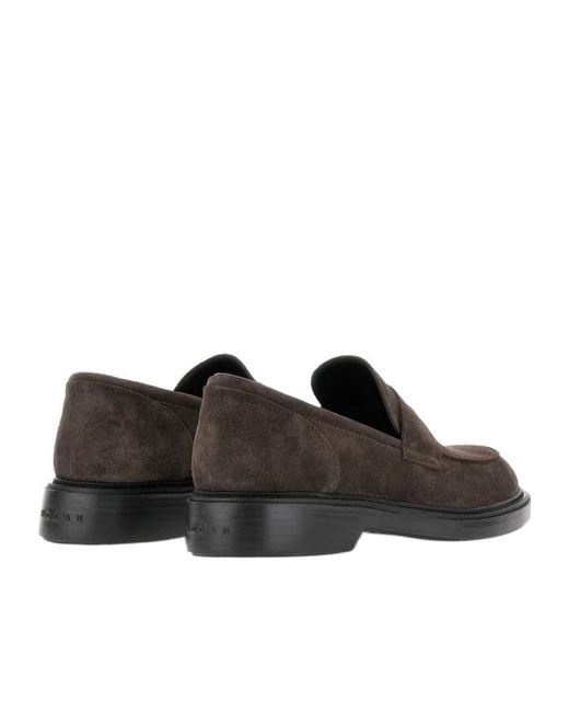 Hogan Brown H704 Loafers for men