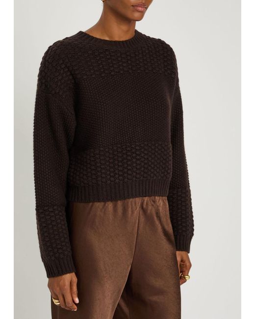 Lisa Yang Black Cropped Cashmere Jumper