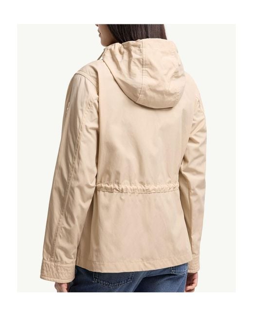 Moncler Natural Serin Hooded Cotton Blend Parka