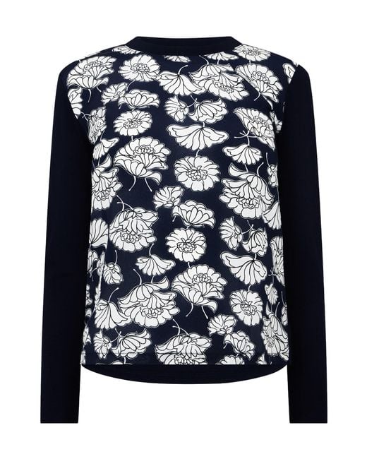 Weekend by Maxmara Blue Floral Knitted Top