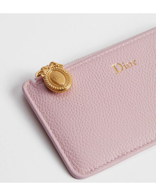 Dior Pink Médaillon Cosmos Zipped Card Holder