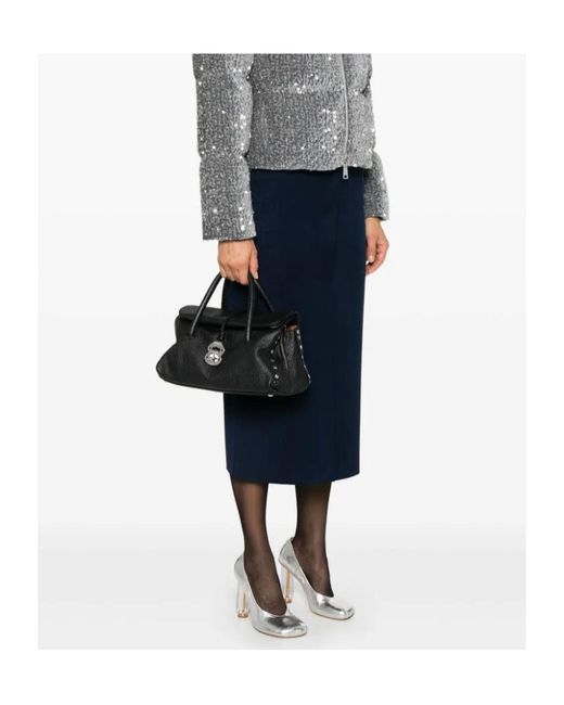 Zanellato Black Dotta Centauro Small Top Handle Bag