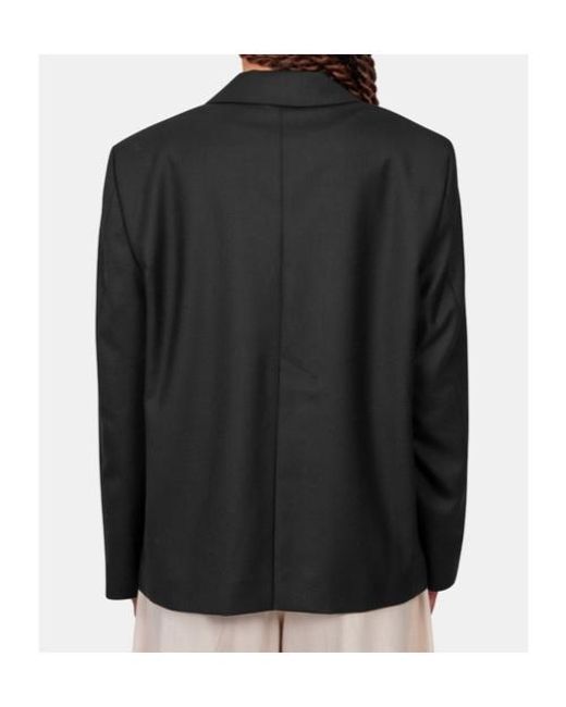 Séfr Black Lapel Long-Sleeved Suit Jacket