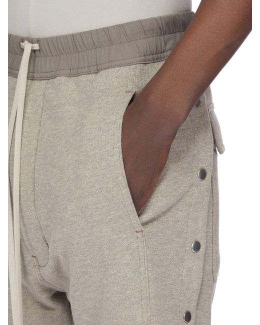 Rick Owens Natural Pusher Drawstring-Waist Shorts for men