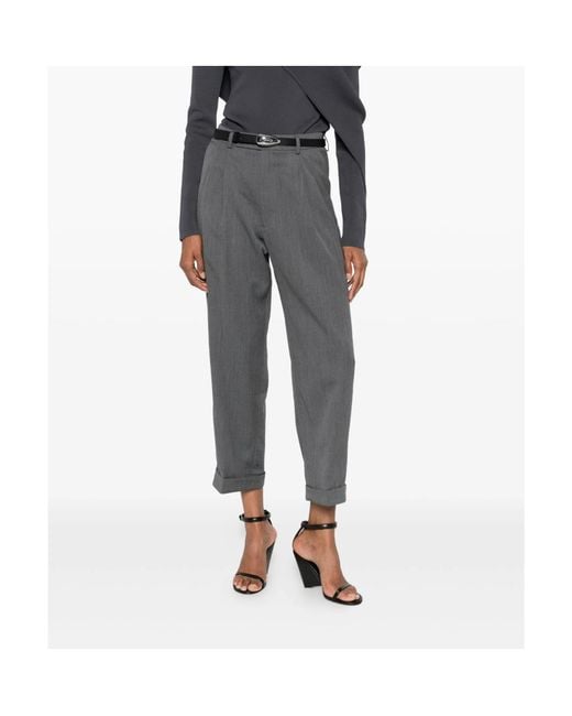 Entire studios Gray Wool Trousers for men