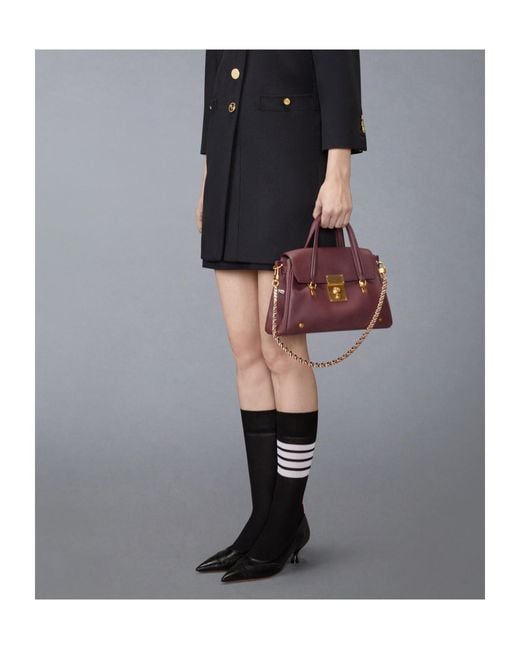 Thom Browne Purple Bolton Small Top Handle Bag