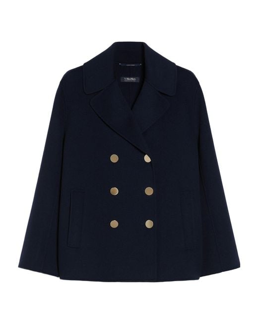 Max Mara Blue 'S Margot Double-Breasted Jacket