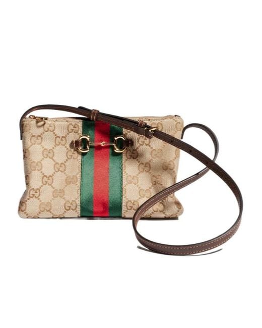 Gucci Multicolor Horsebit Web Small Shoulder Bag