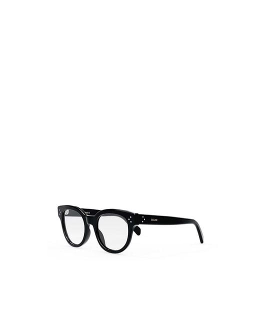 Céline White Round-Frame Eyeglasses for men