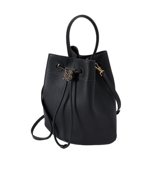 Burberry Black Small Tb Bucket Bag