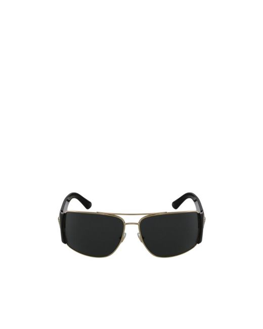 Versace White Eyewear Aviator Frame Sunglasses for men