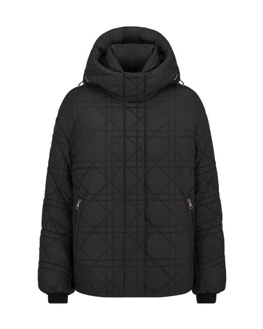 Dior Black Alps Macrocannage Hooded Down Jacket