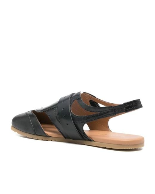 Dries Van Noten Black Open-Toe Flat Sandals for men
