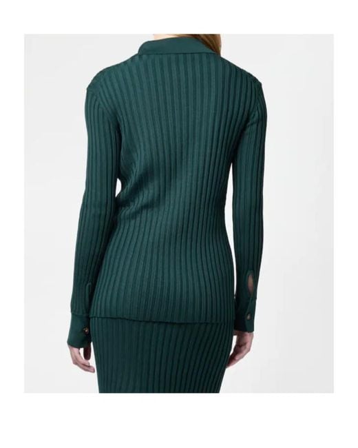 Tod's Green Ribbed Button Cardigan