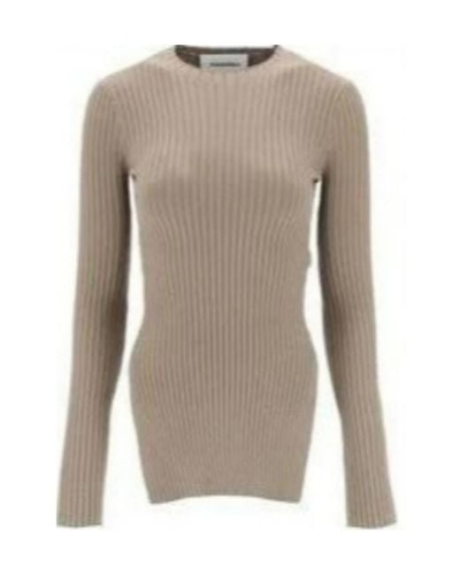 Nanushka Gray Round-Neck Sweater