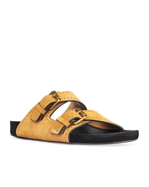 Isabel Marant Metallic Buckle Detail Slippers
