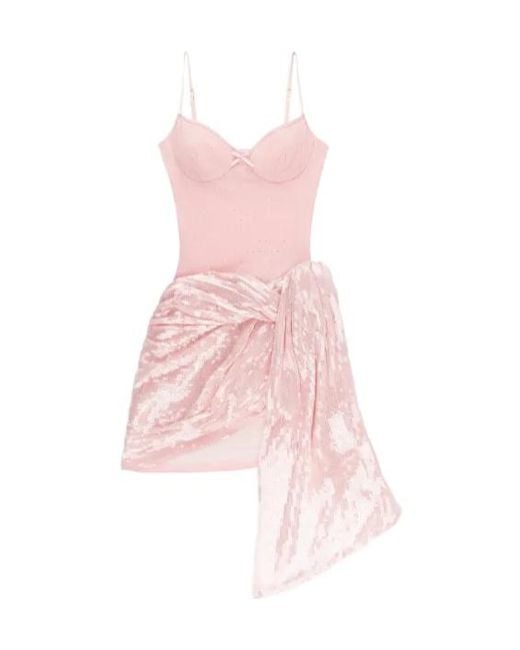 Area Pink Ballerina Sequin-Embellished Dress