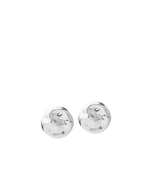 FEDERICA TOSI White Circular Metallic Earrings