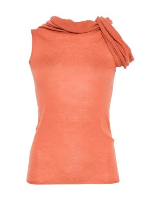Rick Owens Orange Twist Top