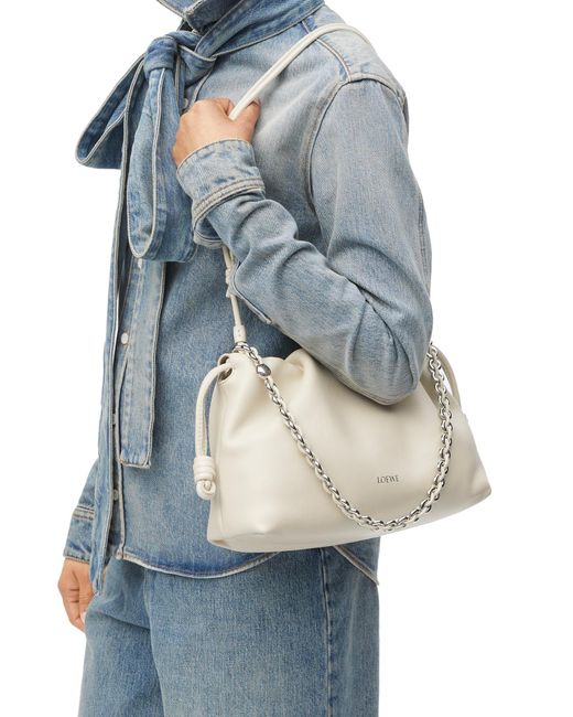 Loewe Natural Flamenco Medium Drawstring Shoulder Bag