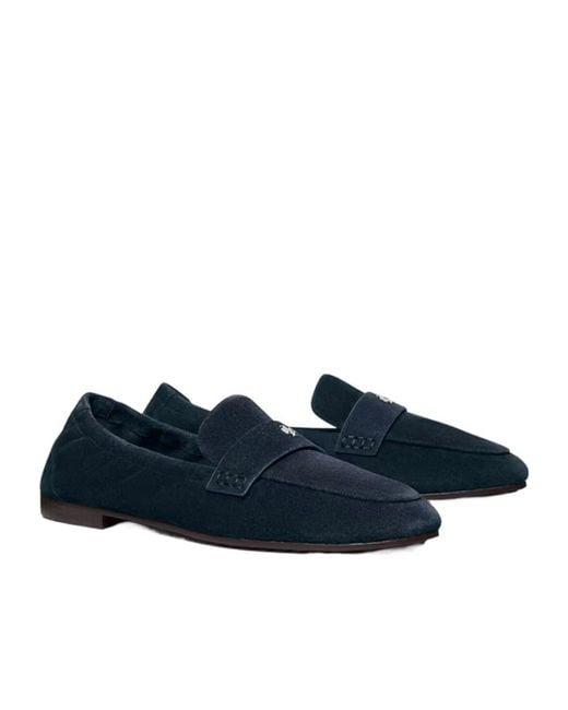 Tory Burch Blue Slip-On Ballet Loafers